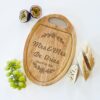 Snijplank graveren | Ovaal | Rubberhout 29 x 20 cm