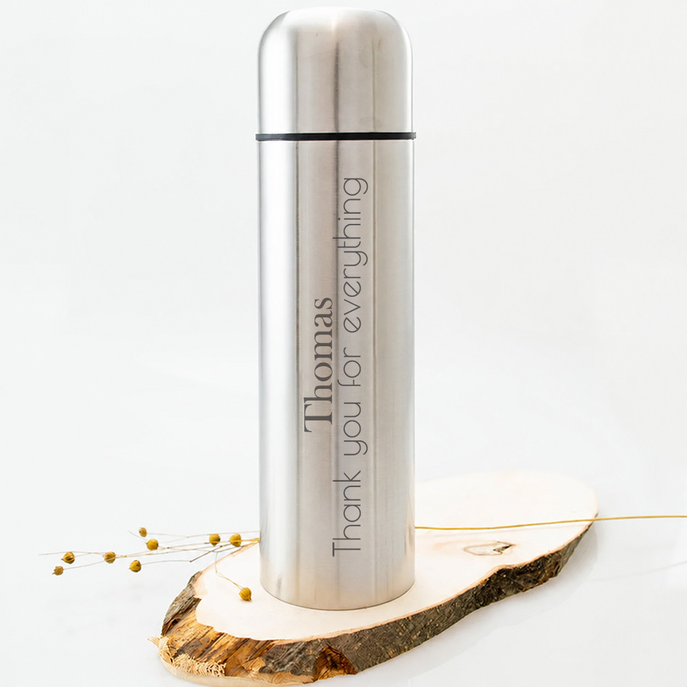 Thermosfles graveren isoleerfles met naam logo datum personalisatie gepersonaliseerd personalsurprise | Gepersonaliseerde cadeaus Isoleerfles graveren van 750 ml, ideaal voor gepersonaliseerde geschenken met eigen ontwerp of logo