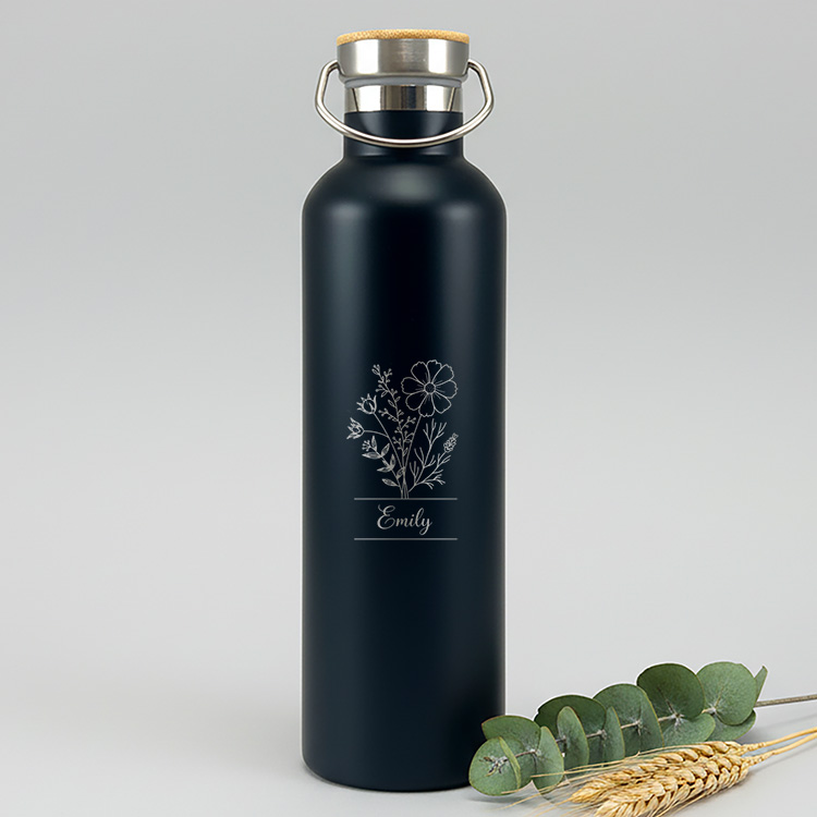 Thermosfles zwart graveren Personalsurprise foto 1 1 | Gepersonaliseerde cadeaus Thermosfles graveren | Zwart 1L – Bild 3